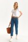 Tricou din bumbac usor elastic alb cu croi larg si decolteu rotunjit - Top Secret 4 - StarShinerS.ro