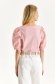 Lightpink t-shirt slightly elastic cotton loose fit with puffed sleeves 4 - StarShinerS.com