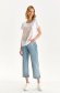 White t-shirt slightly elastic cotton loose fit short sleeves 2 - StarShinerS.com