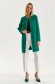 Green coat slightly elastic fabric straight lateral pockets 2 - StarShinerS.com