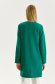 Green coat slightly elastic fabric straight lateral pockets 3 - StarShinerS.com