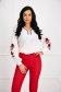 White women`s blouse cotton asymmetrical loose fit embroidered 1 - StarShinerS.com