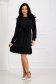 Black dress georgette cloche with elastic waist detachable cord 4 - StarShinerS.com
