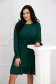 Darkgreen dress georgette cloche with elastic waist detachable cord 2 - StarShinerS.com