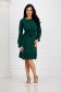 Darkgreen dress georgette cloche with elastic waist detachable cord 4 - StarShinerS.com