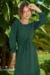 Rochie din georgette verde-inchis in clos cu elastic in talie si cordon detasabil - Lady Pandora 6 - StarShinerS.ro