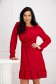 Red Georgette Dress in Flared Style with Elastic Waist and Detachable Belt - Lady Pandora 5 - StarShinerS.com