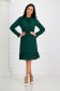 Darkgreen dress georgette cloche with elastic waist 4 - StarShinerS.com