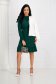 Darkgreen dress georgette cloche with elastic waist 5 - StarShinerS.com