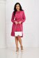 Rochie din georgette roz in clos cu elastic in talie si guler tip esarfa - Lady Pandora 5 - StarShinerS.ro