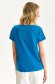 Blue t-shirt slightly elastic cotton loose fit with rounded cleavage 3 - StarShinerS.com