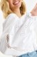 White women`s blouse cotton loose fit with puffed sleeves 5 - StarShinerS.com