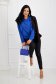 Blue women`s blouse georgette loose fit plumeti with ruffle details 4 - StarShinerS.com