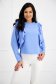 Lightblue women`s blouse georgette loose fit plumeti with ruffle details 1 - StarShinerS.com