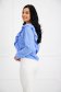 Lightblue women`s blouse georgette loose fit plumeti with ruffle details 2 - StarShinerS.com