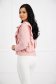 Bluza dama din georgette cu aplicatii din plumeti roz-pudra cu croi larg si volanase - SunShine 2 - StarShinerS.ro