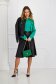 Green women`s blouse georgette loose fit plumeti with ruffle details 4 - StarShinerS.com