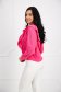 Pink women`s blouse georgette loose fit plumeti with ruffle details 2 - StarShinerS.com