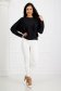 Black women`s blouse georgette loose fit plumeti with ruffle details 3 - StarShinerS.com