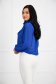 Blue women`s blouse from veil fabric loose fit with puffed sleeves 2 - StarShinerS.com