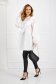 White women`s shirt poplin long loose fit strass with ruffles on the chest 4 - StarShinerS.com