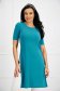 Turquoise Lycra Long T-Shirt with Side Slit - StarShinerS 1 - StarShinerS.com