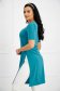 Turquoise Lycra Long T-Shirt with Side Slit - StarShinerS 3 - StarShinerS.com