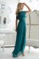 Asymmetric Green Glitter Voile Dress in Clos - Artista 2 - StarShinerS.com