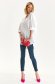 White women`s shirt poplin loose fit with v-neckline 5 - StarShinerS.com