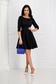 Black dress crepe short cut cloche with rounded cleavage - StarShinerS 5 - StarShinerS.com