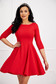 Red dress crepe short cut cloche with rounded cleavage - StarShinerS 3 - StarShinerS.com