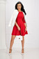 Red dress crepe short cut cloche with rounded cleavage - StarShinerS 6 - StarShinerS.com