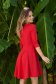 Red dress crepe short cut cloche with rounded cleavage - StarShinerS 3 - StarShinerS.com