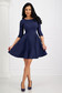 Dark blue dress crepe short cut cloche with rounded cleavage - StarShinerS 4 - StarShinerS.com