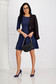 Dark blue dress crepe short cut cloche with rounded cleavage - StarShinerS 5 - StarShinerS.com