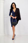 Dark blue dress crepe pencil wrap over front - StarShinerS 5 - StarShinerS.com