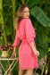 Rochie din voal roz scurta in clos cu elastic in talie si maneci bufante - Top Secret 2 - StarShinerS.ro