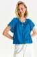 Blue women`s blouse thin fabric loose fit 1 - StarShinerS.com