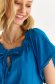 Bluza dama din material subtire albastra cu croi larg - Top Secret 4 - StarShinerS.ro