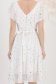 Rochie din material fin la atingere alba pana la genunchi in clos cu volanase - StarShinerS 5 - StarShinerS.ro