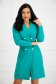 Rochie tip sacou din stofa usor elastica verde cu nasturi decorativi si umeri bufanti - StarShinerS 1 - StarShinerS.ro