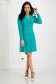 Rochie tip sacou din stofa usor elastica verde cu nasturi decorativi si umeri bufanti - StarShinerS 5 - StarShinerS.ro