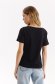 Black t-shirt cotton loose fit with rounded cleavage 3 - StarShinerS.com