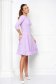 Lightpurple dress crepe cloche cowl neck - StarShinerS with ruffles at the buttom of the dress 3 - StarShinerS.com