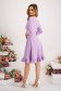 Lightpurple dress crepe cloche cowl neck - StarShinerS with ruffles at the buttom of the dress 3 - StarShinerS.com