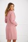 Powder Pink Slightly Elastic Fabric Jacket Dress with Lapels - StarShinerS 3 - StarShinerS.com