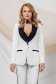 Ivory lightly elastic fabric suit with a fitted cut - PrettyGirl 2 - StarShinerS.com