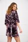 Purple jumpsuit with sequins short cut butterfly type sleeves with elastic waist 3 - StarShinerS.com