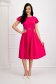 Pink dress midi cloche crepe with bell sleeve accessorized with tied waistband 5 - StarShinerS.com