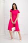 Pink dress midi cloche crepe with bell sleeve accessorized with tied waistband 6 - StarShinerS.com
